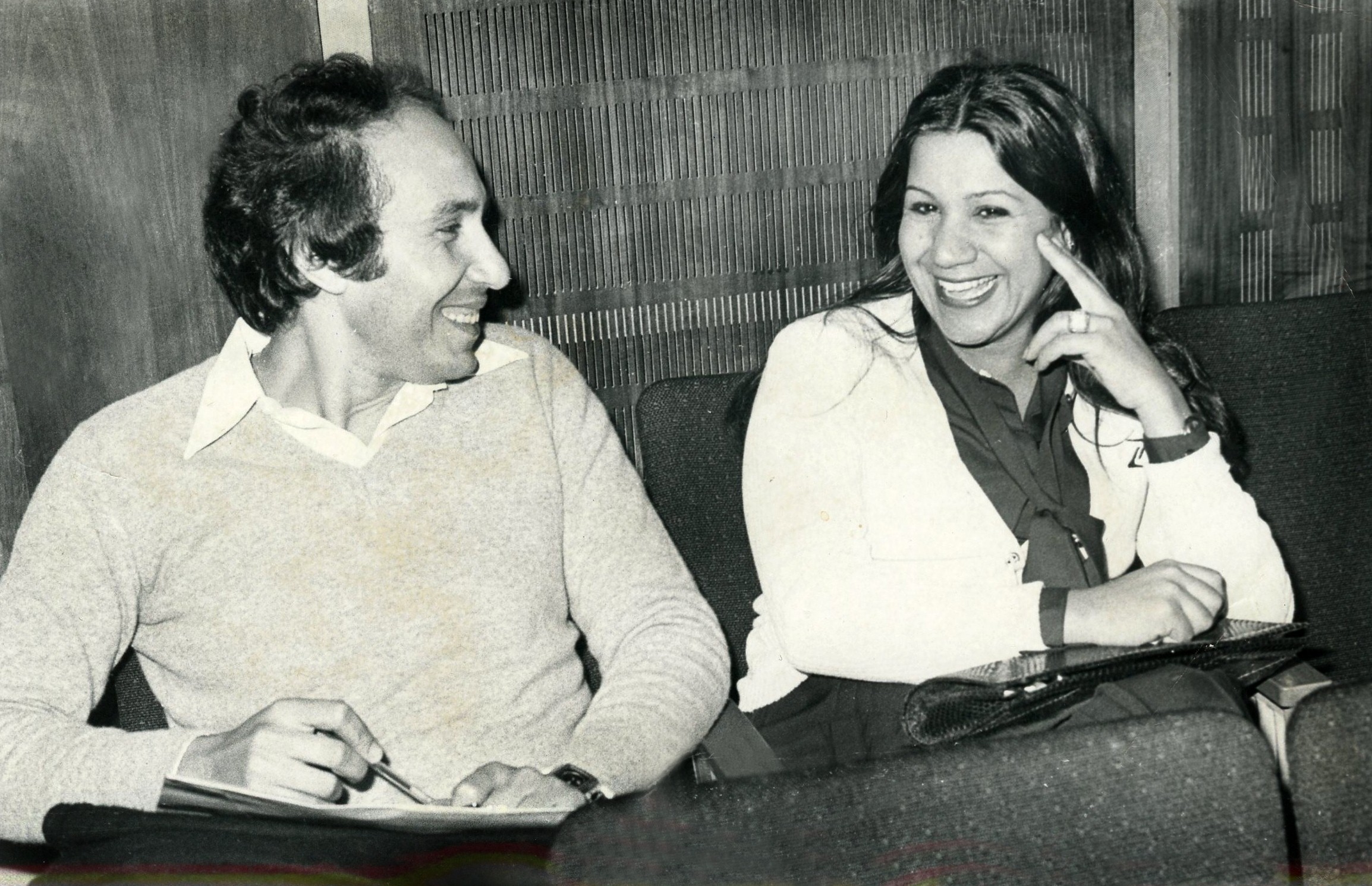 Sharing a moment with the Arabian Gulf most accomplished actress Sou'ad Abdullah in 1978