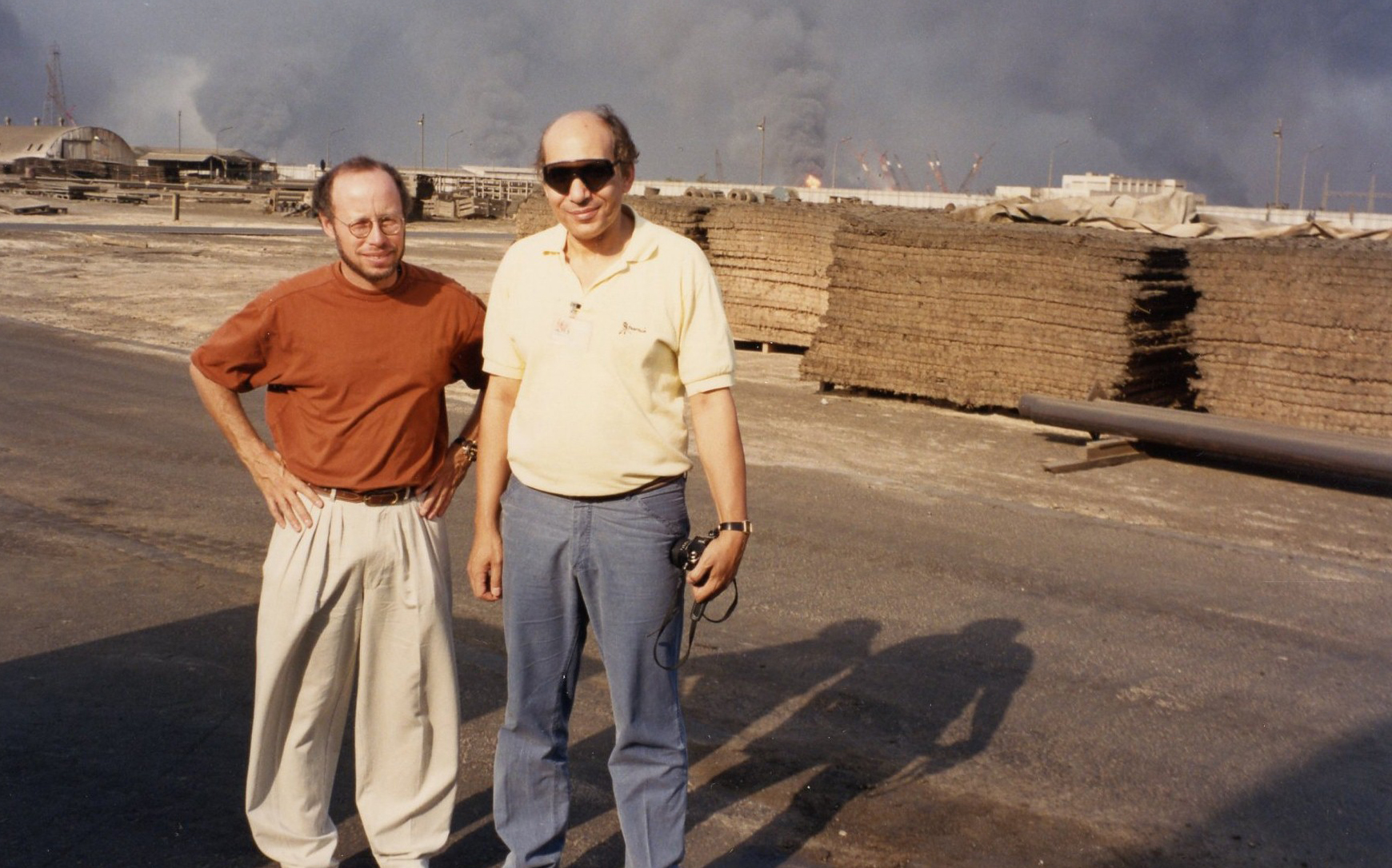 With Mark Magidson 'Baraka's producer on location in Kuwait - May 1991