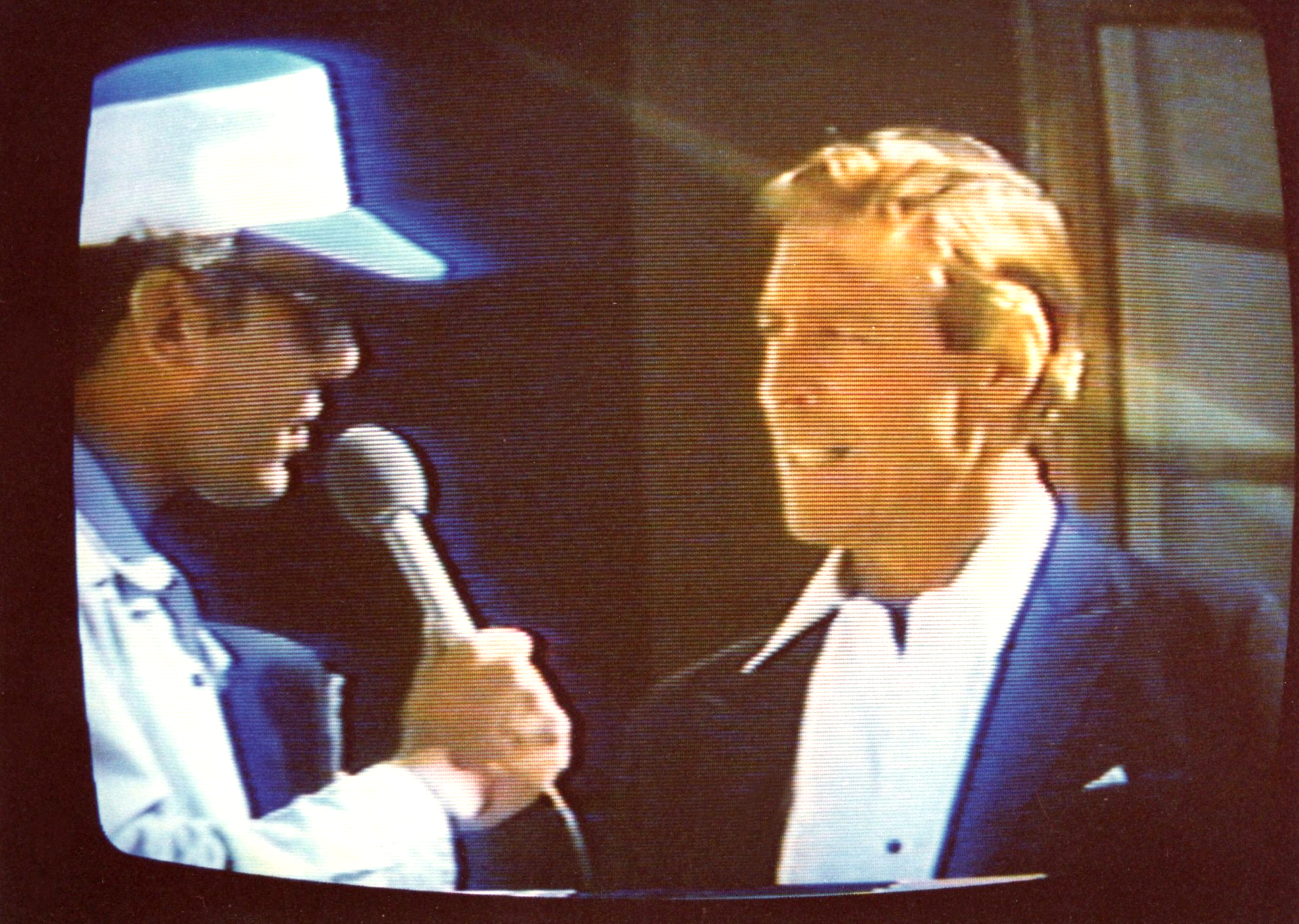 Interviewing actor James Franciscus on set in San Francisco in 1981. He was playing JFK in a Tv movie