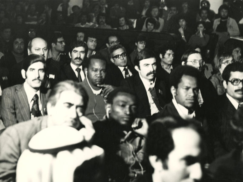 In the front row before the screening of Vanessa's 'The Palestinian' at Baghdad Int'l Film Festival on Palestine in March 1978