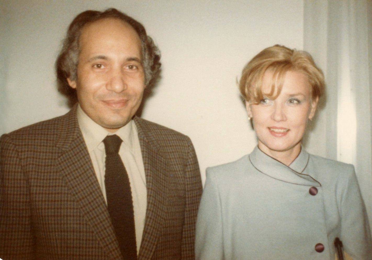 With Soviet actress Vera Alintova star of 'Moscow Does Not Believe in Tears' the BFF Oscar winner of 1980. Alintova was Farouq's Cine-Club guest in 1981