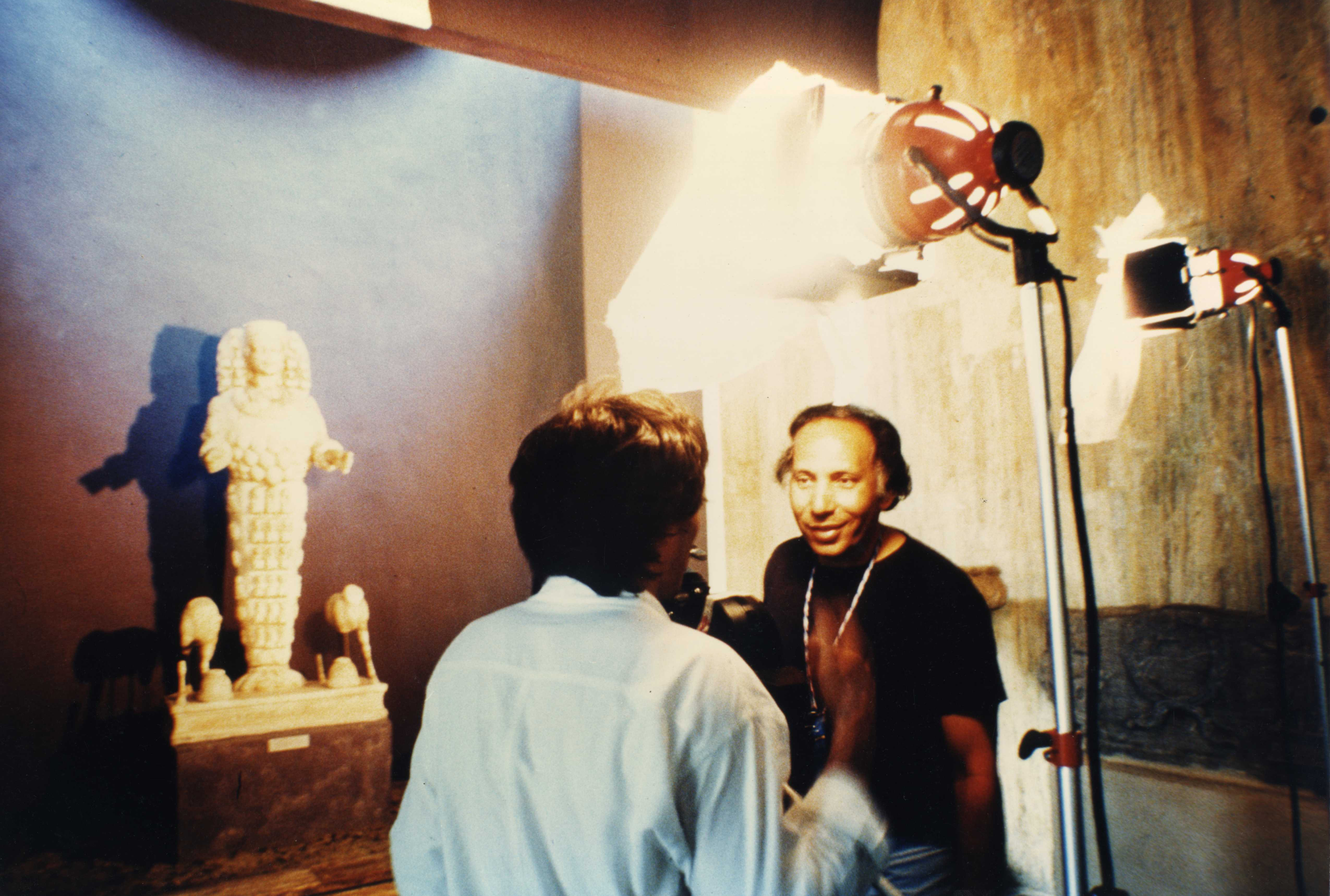 With Michael Miles in Efes Museum in Turkey on route of the 'Merhaba' shoot in 1987