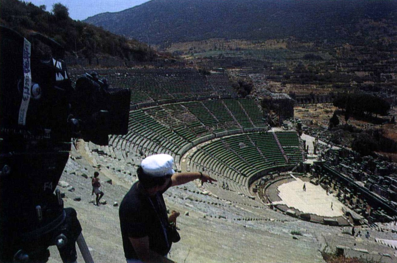 In the Greek amphitheatre at Efes filming 'Merhaba' in 1987