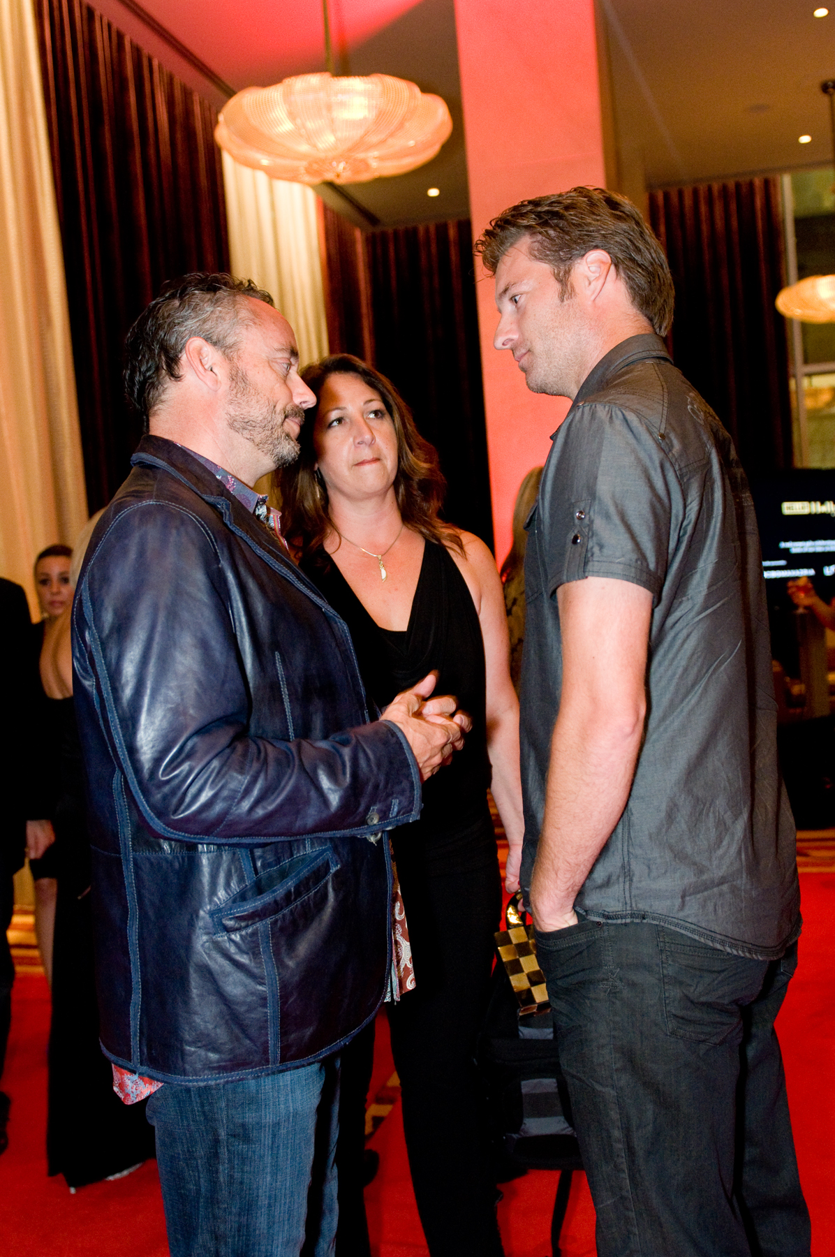 Brett Wilson, Micholina Storer & Shawn Storer Hello Magazine Gala TIFF 2011