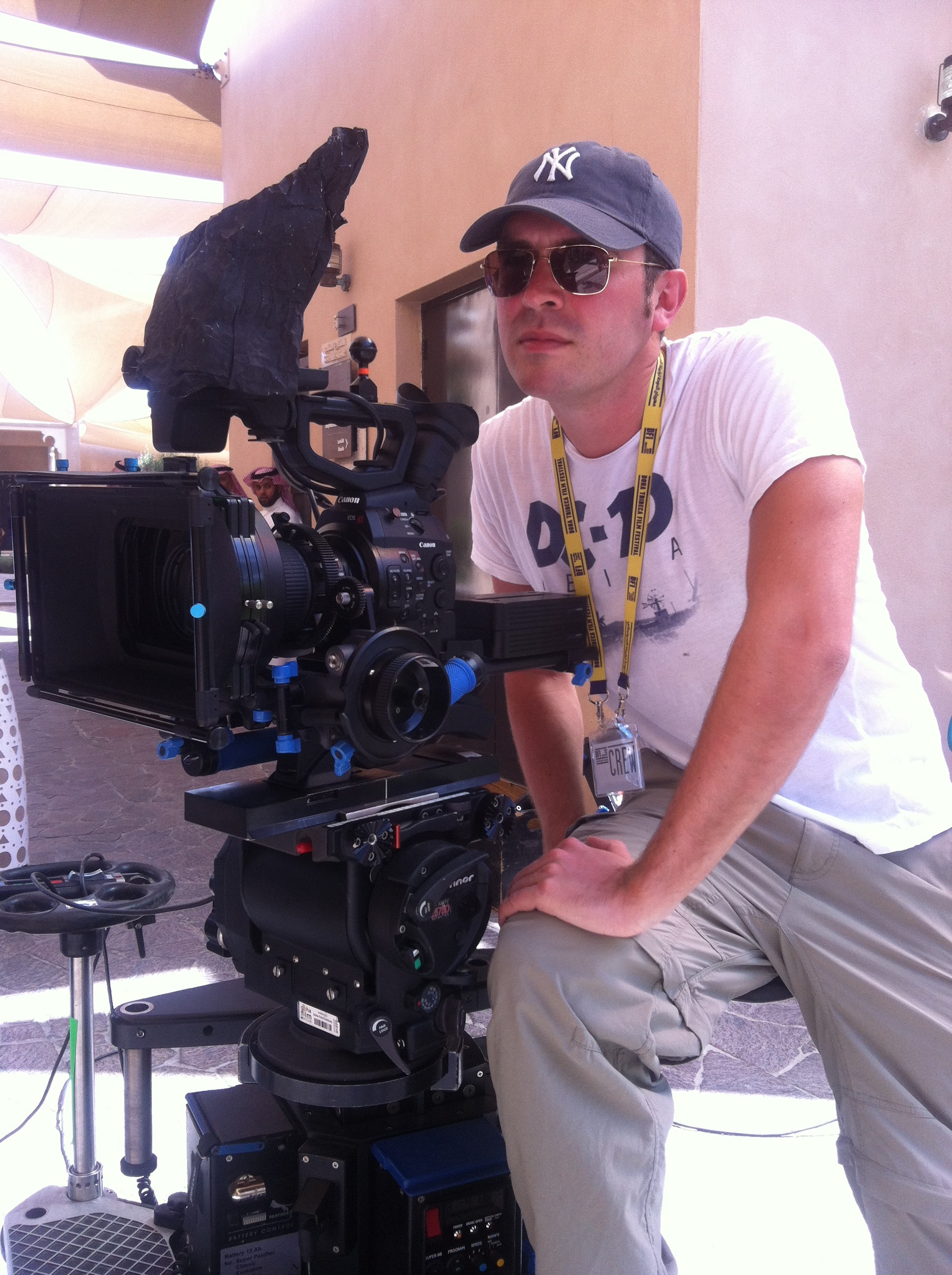Luke Bradford, shooting commercials in Qatar, 2013