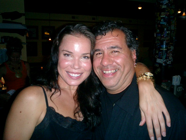 Pete Cordova with actress Jennifer Gall. The Nail wrap party