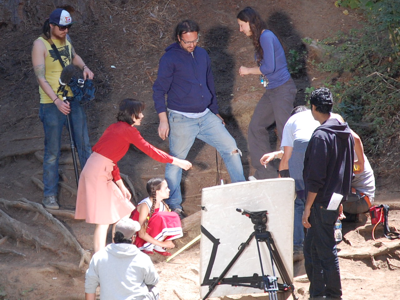 On location in Sequoia on the set of Charly.