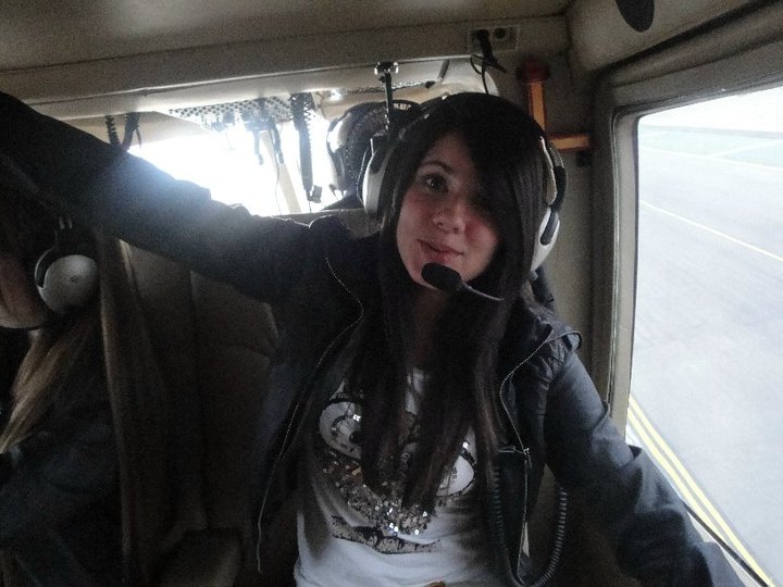 in our helicopter!!