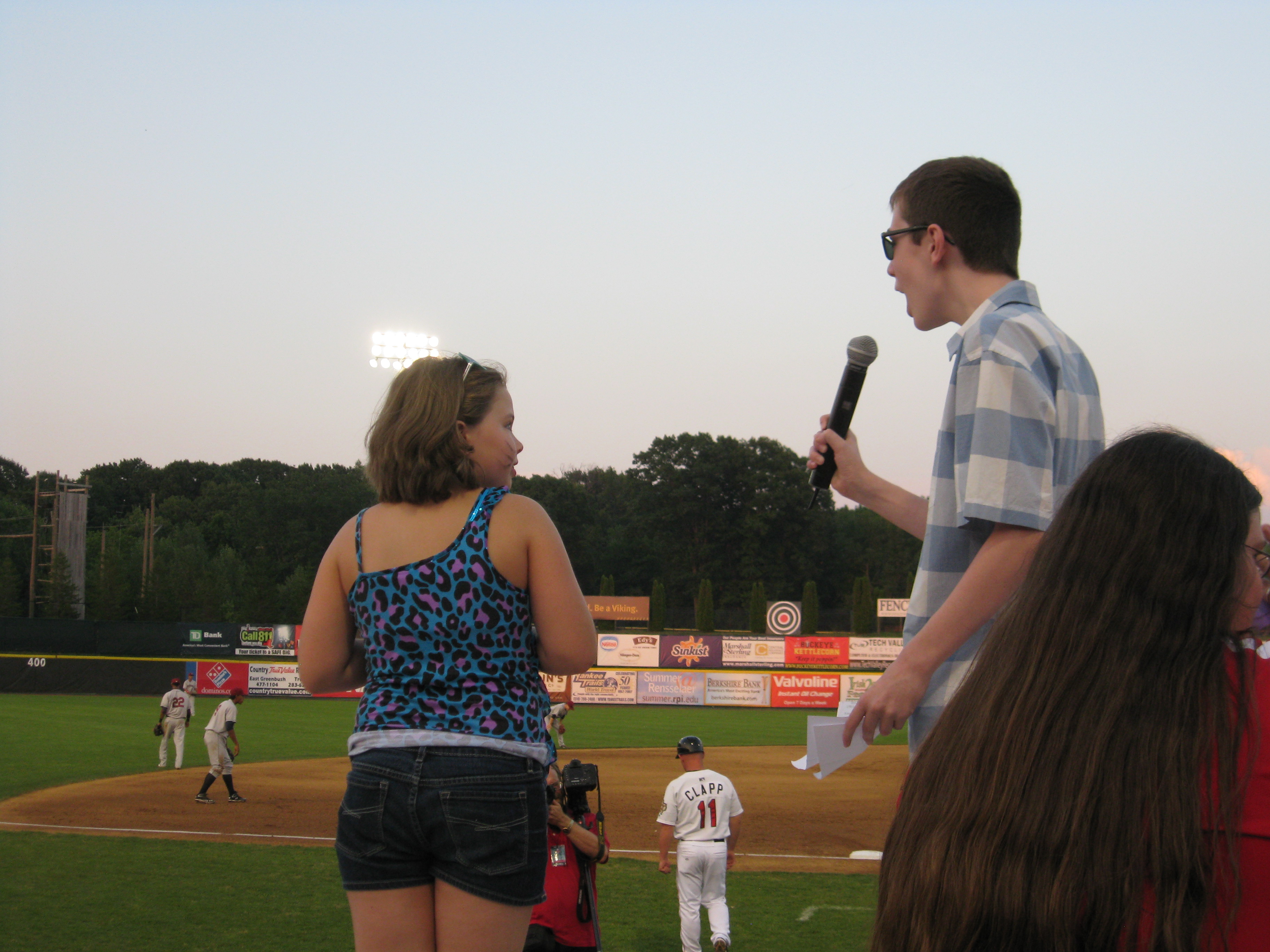 Hosting Trivia at Tri-City ValleyCats game - 8/4/12