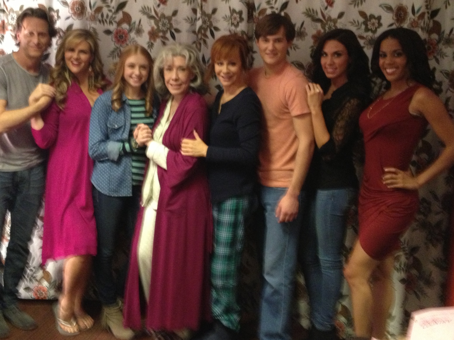 Erika Othen with the cast of Malibu Country