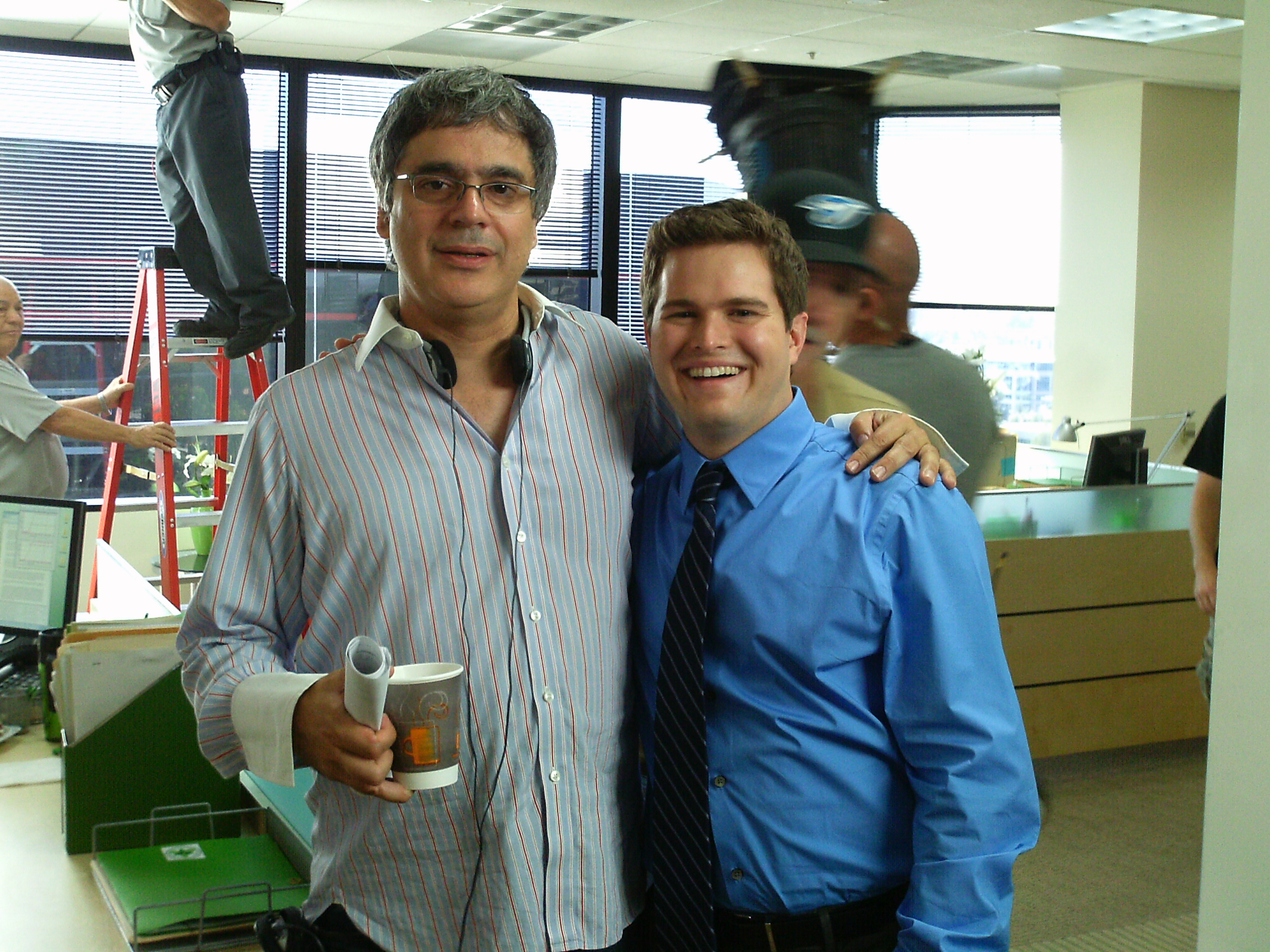 Erich as Kevin with Director Miguel Arteta of HBO 