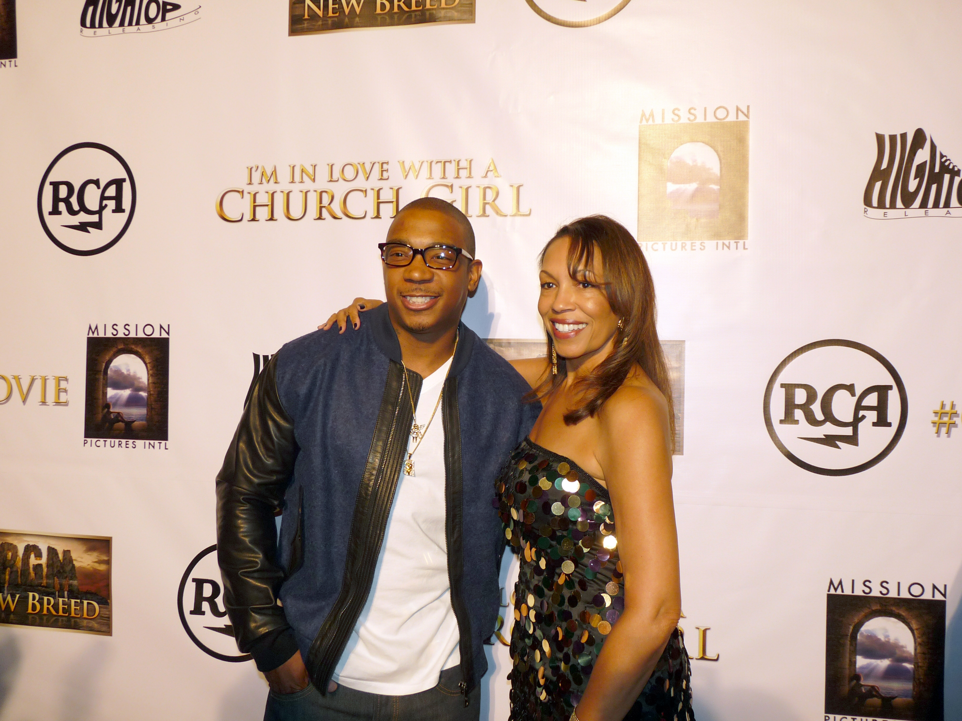 Ja Rule (Miles Montego) and Marjorie Mann (Mother Julia Montego) at I'm In Love With a Church Girl premiere.