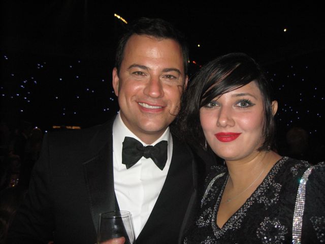 Arefeh Mansouri and Jimmy Kimmel