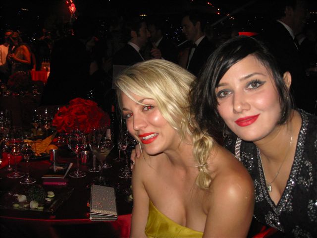 Arefeh Mansouri and Kaley Cuoco