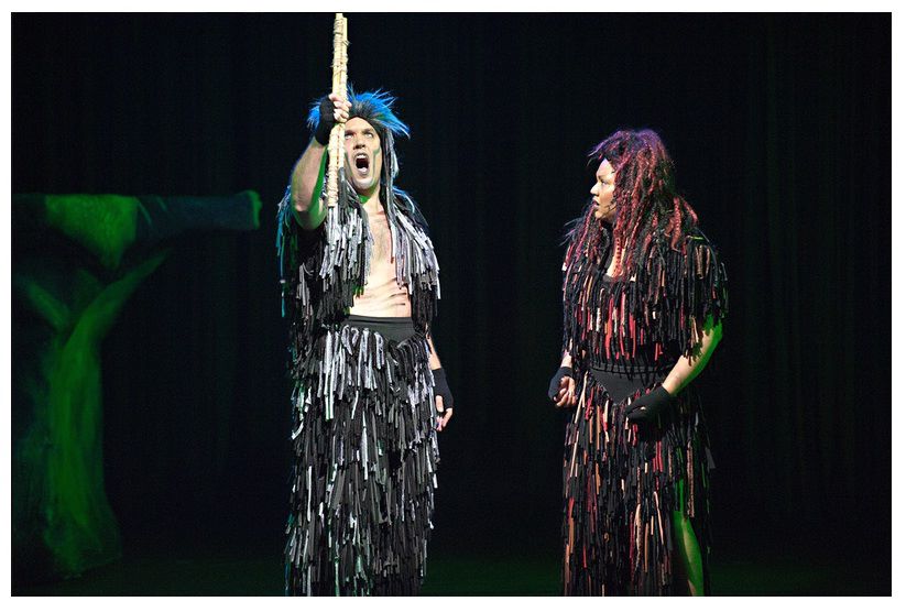 On stage as Kerchak in Tarzan at CMTSJ with Nicole Julien as Kala