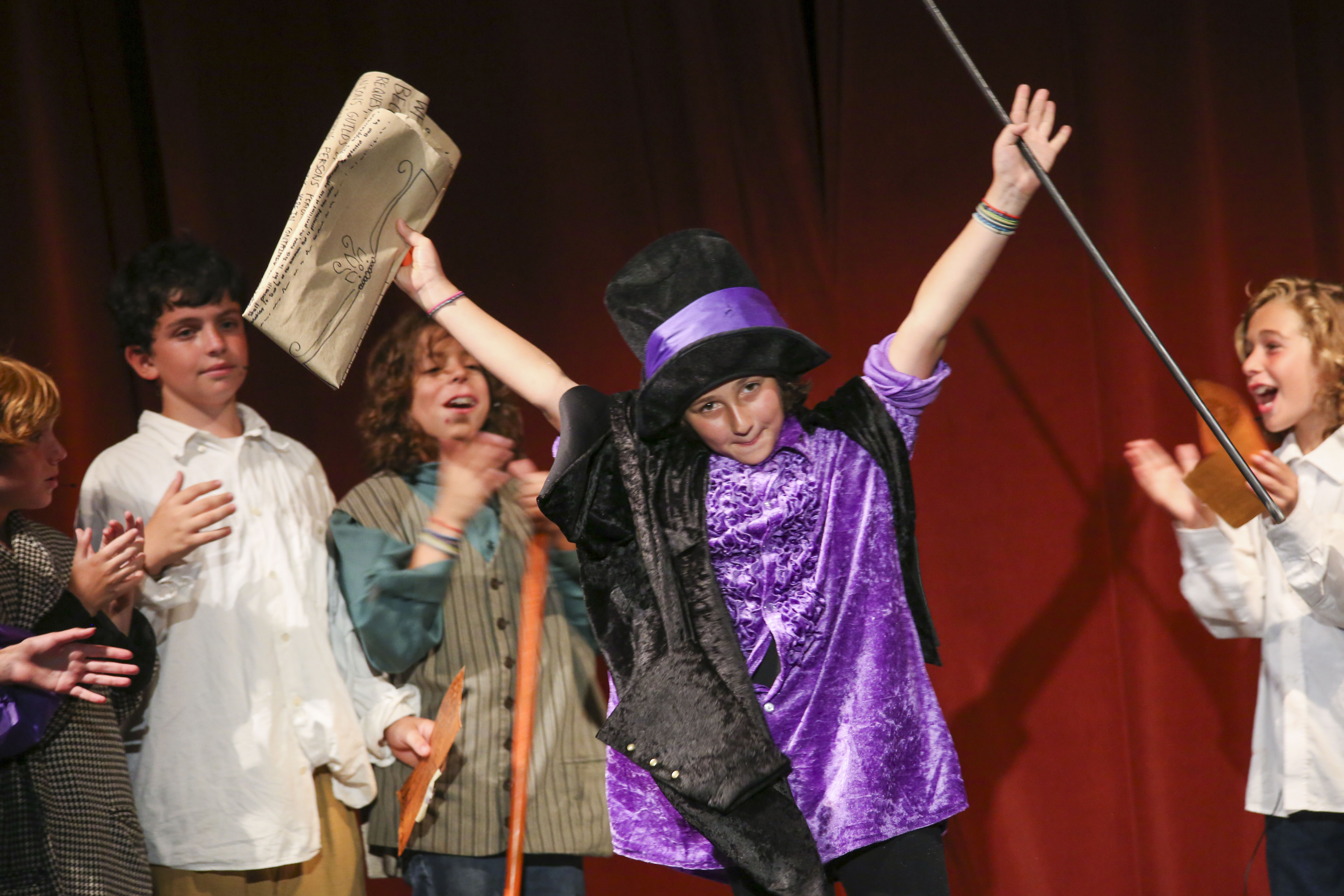 Devan as Willy Wonka in the stage performance of Charlie and the Chocolate Factory