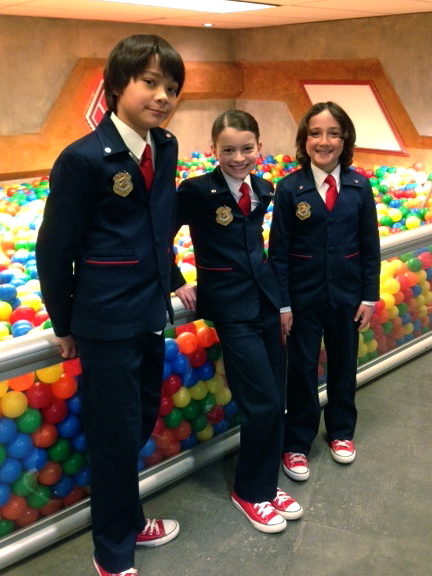 Devan as Agent Olsen on Odd Squad with Agents Otto and Olive