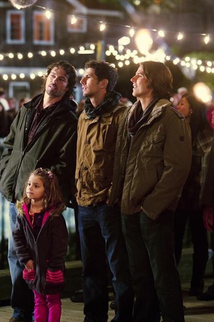 Still of Sean Faris, Dana Watkins, Daniel Eric Gold and Lucy Gallina in Christmas with Holly (2012)