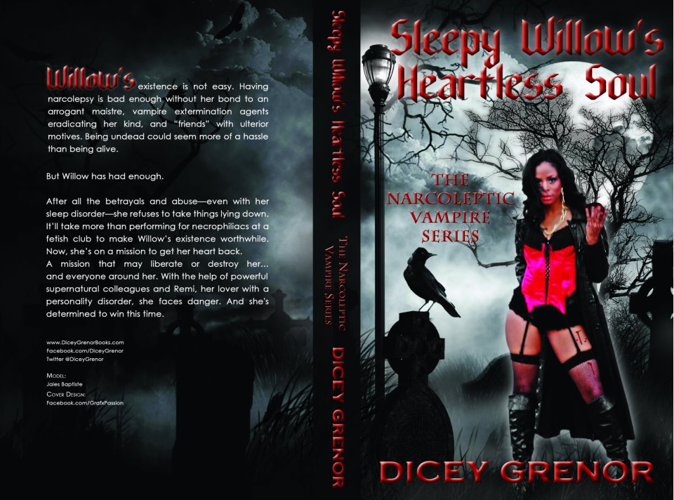 Dicey Grenor's book cover Sleepy Willow's Bonded Soul: Narcoleptic Vampire Series Book 2