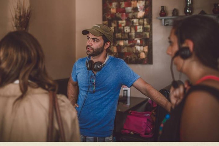 Director Zach Brown on set of The Moleskin Diary