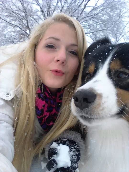 2013-2014 Winter Snow Storms Caitlyn Anne and HALO her dog