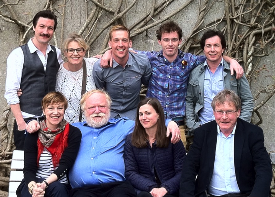 Writer Frank McGuinness and the cast of Carthaginians