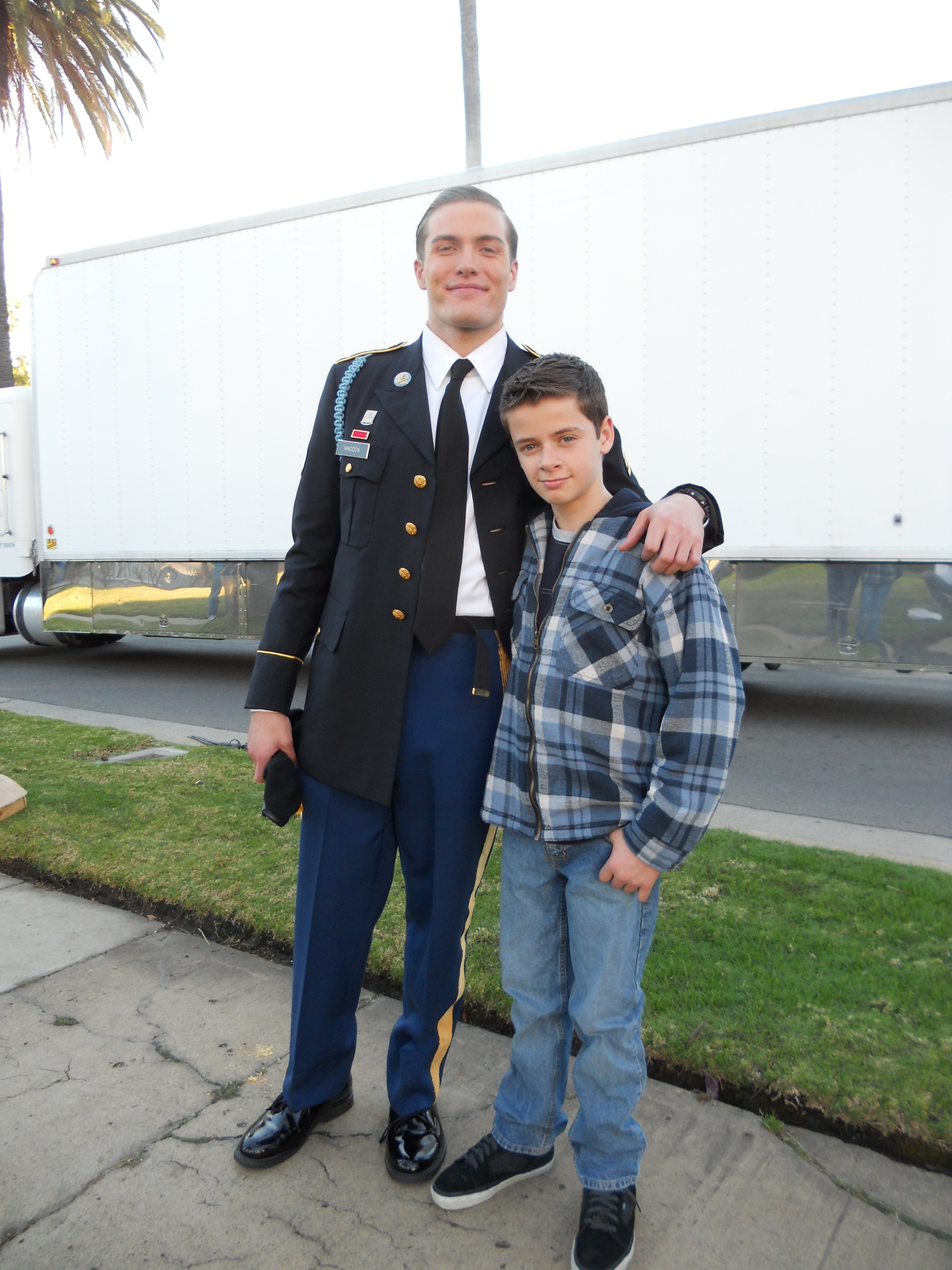Coleton Ray with Dominic Devore on the set of Channeling 2013