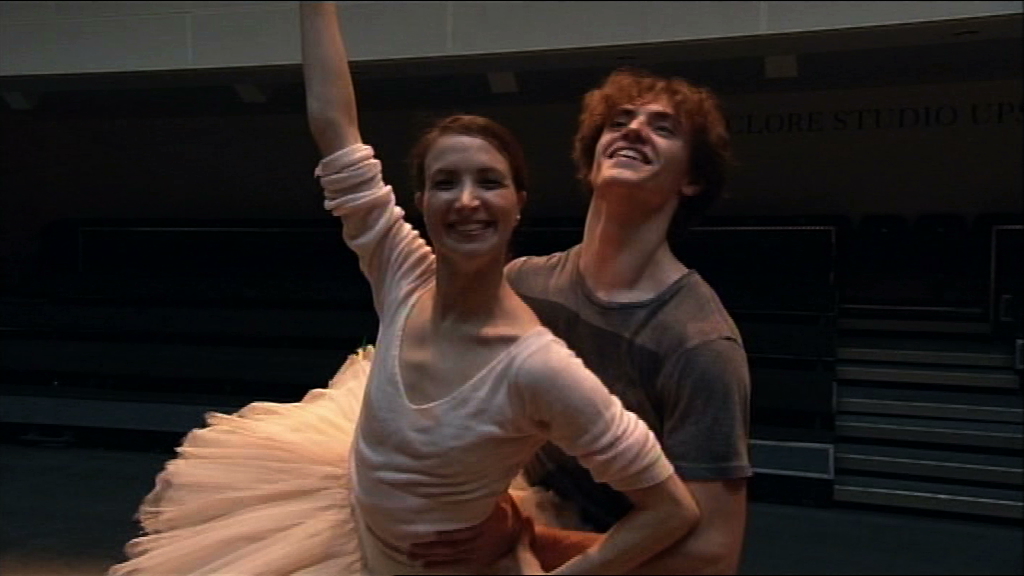 Laura Cuthbertson and Sergei Polunin rehearse for The Royal Ballet's production of 'The Sleeping Beauty' at Covent Garden, London, 2012