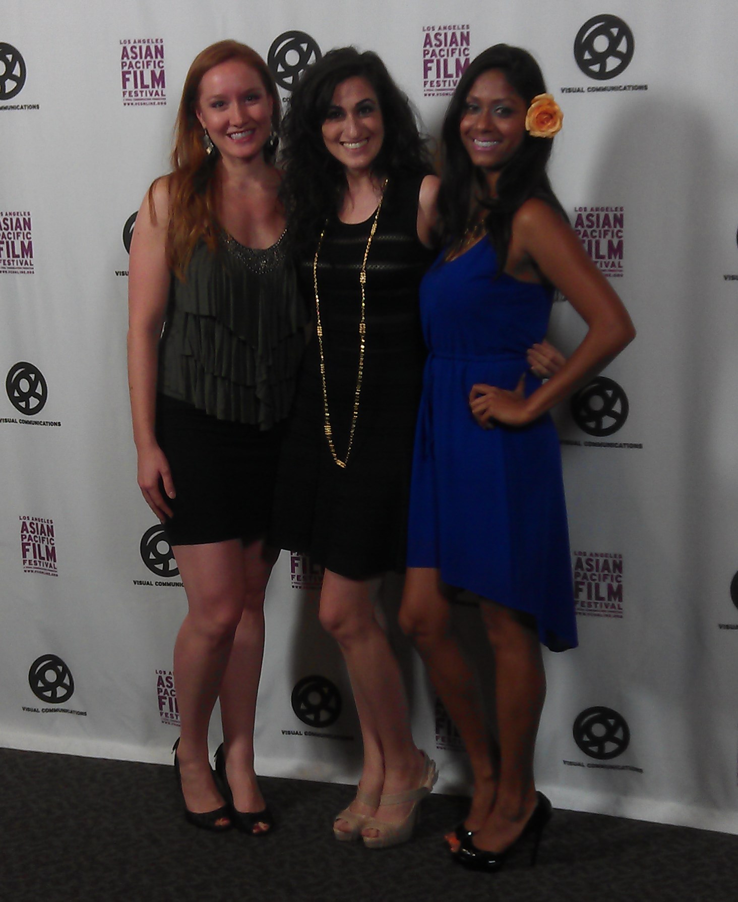 Megan Vickers, Christina Giagos and Nadia Anwar at the LA Asian Pacific Film Festival screening of 