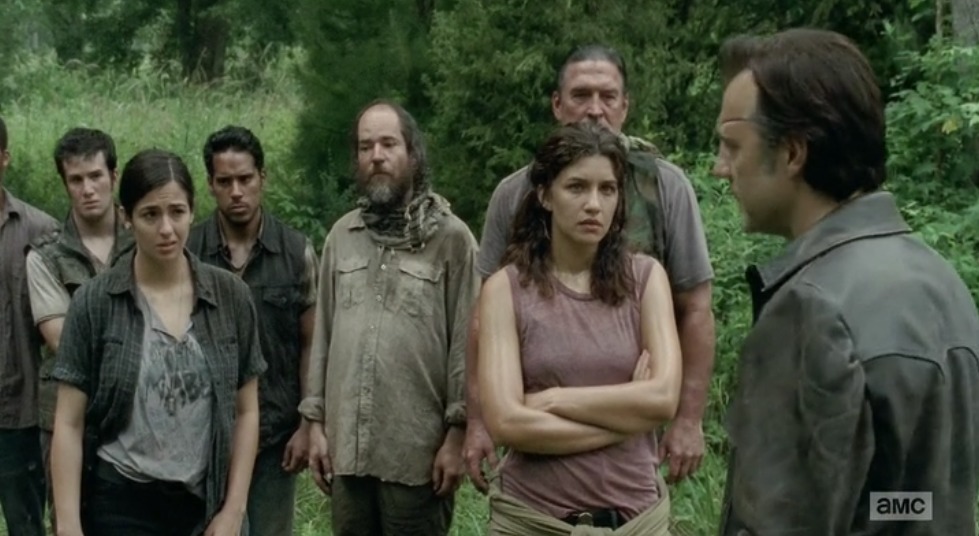 Juliana Harkavy, Alanna Masterson, David Morrissey in The Walking Dead, Too Far Gone.