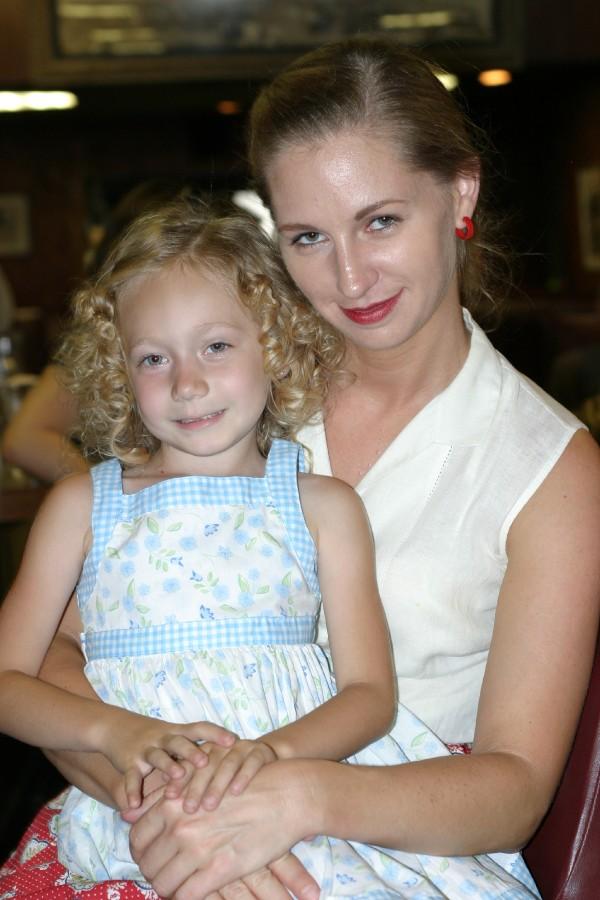 As an extra with the little girl on the set of The Killer Inside Me