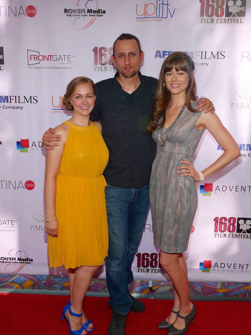 Marianne Haaland, Lukas Colombo and Colleen Trusler at the 168 Film Festival. Haaland, Colombo and Trusler were all nominated for awards at the festival.