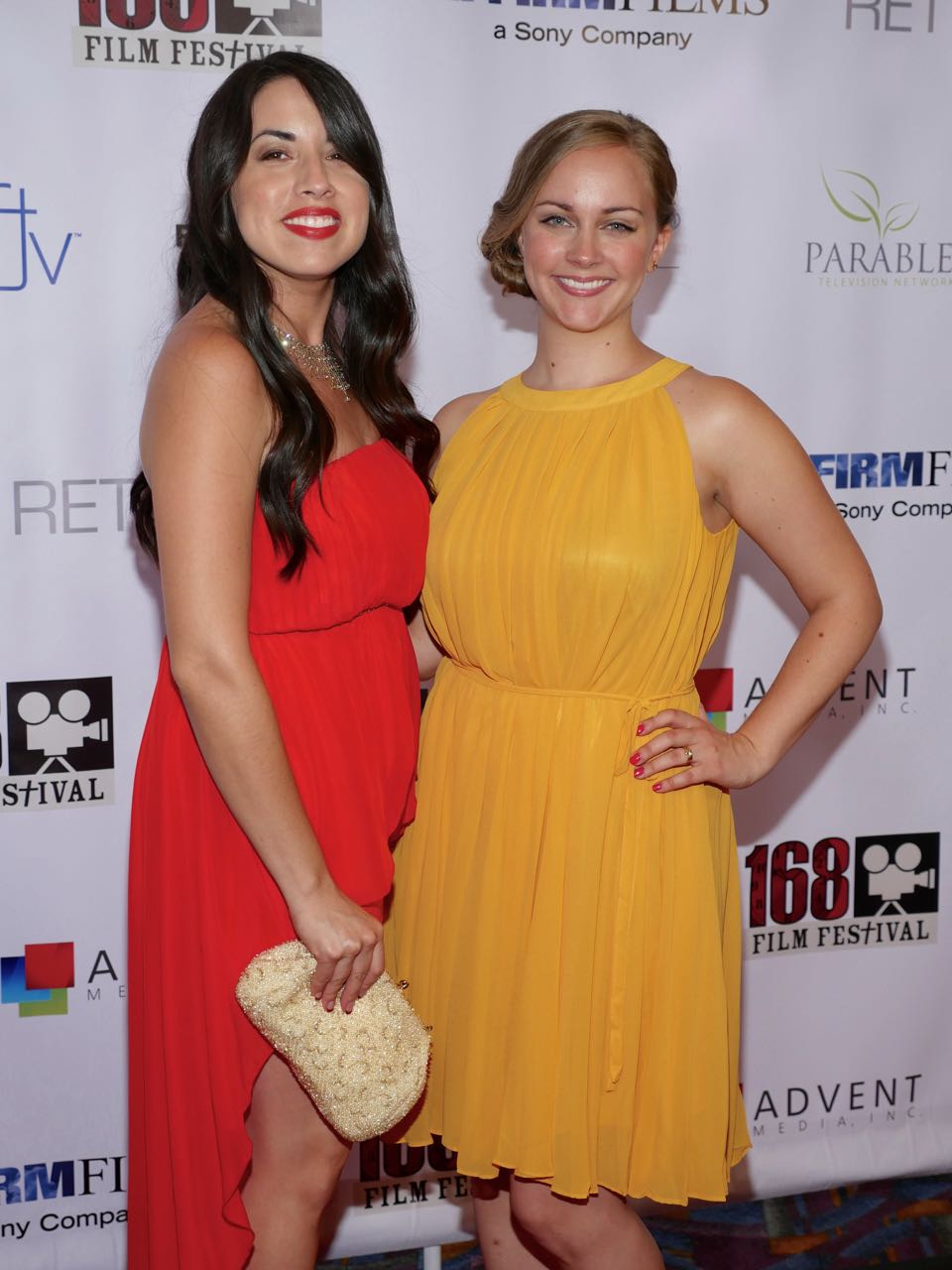 Cinthia Bolden and Marianne Haaland walking the red carpet at the 168 Film Festival. Both Cinthia and Marianne were nominated for awards at the festival.