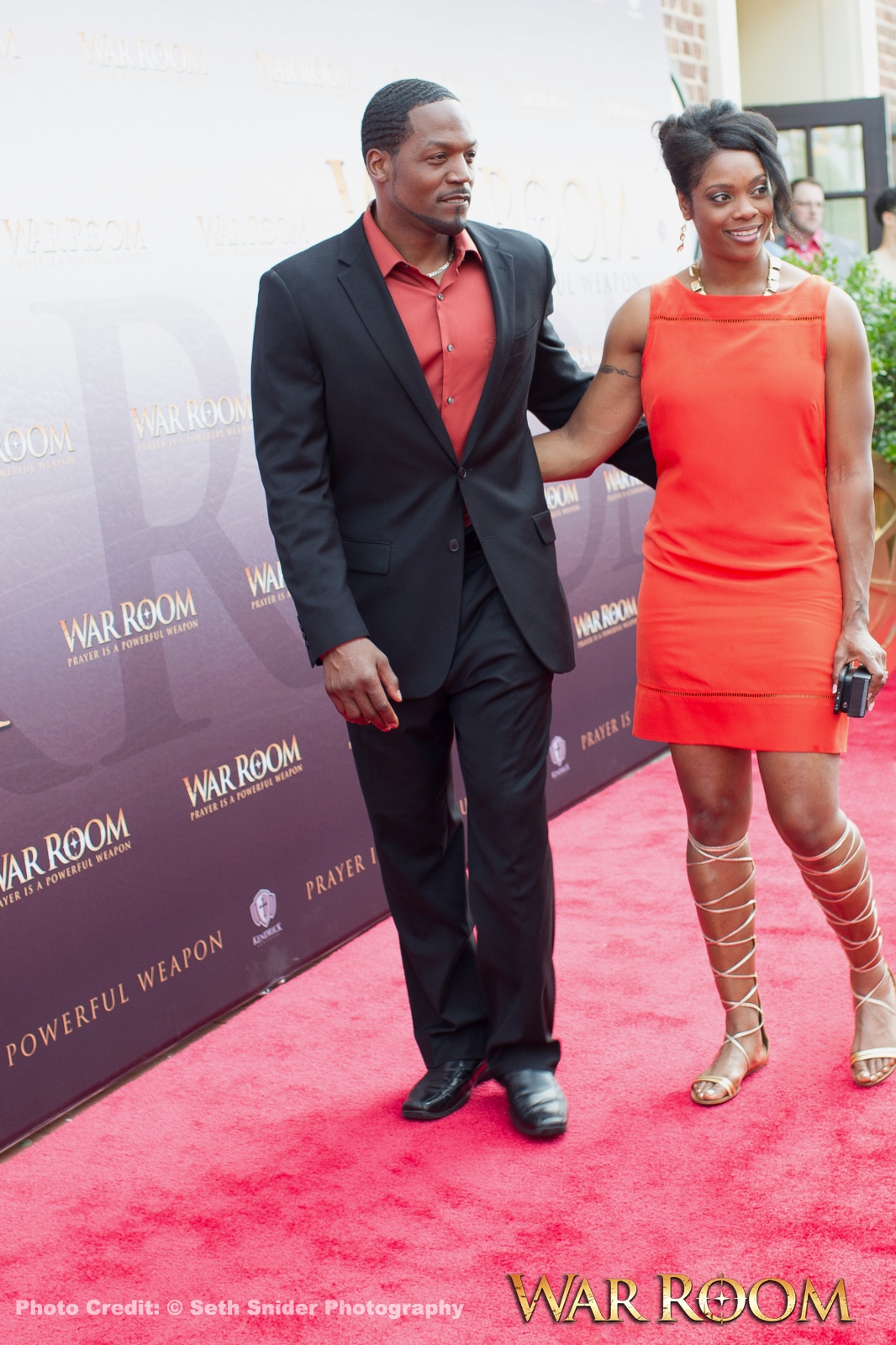 TC on the red carpet with wife, Levette
