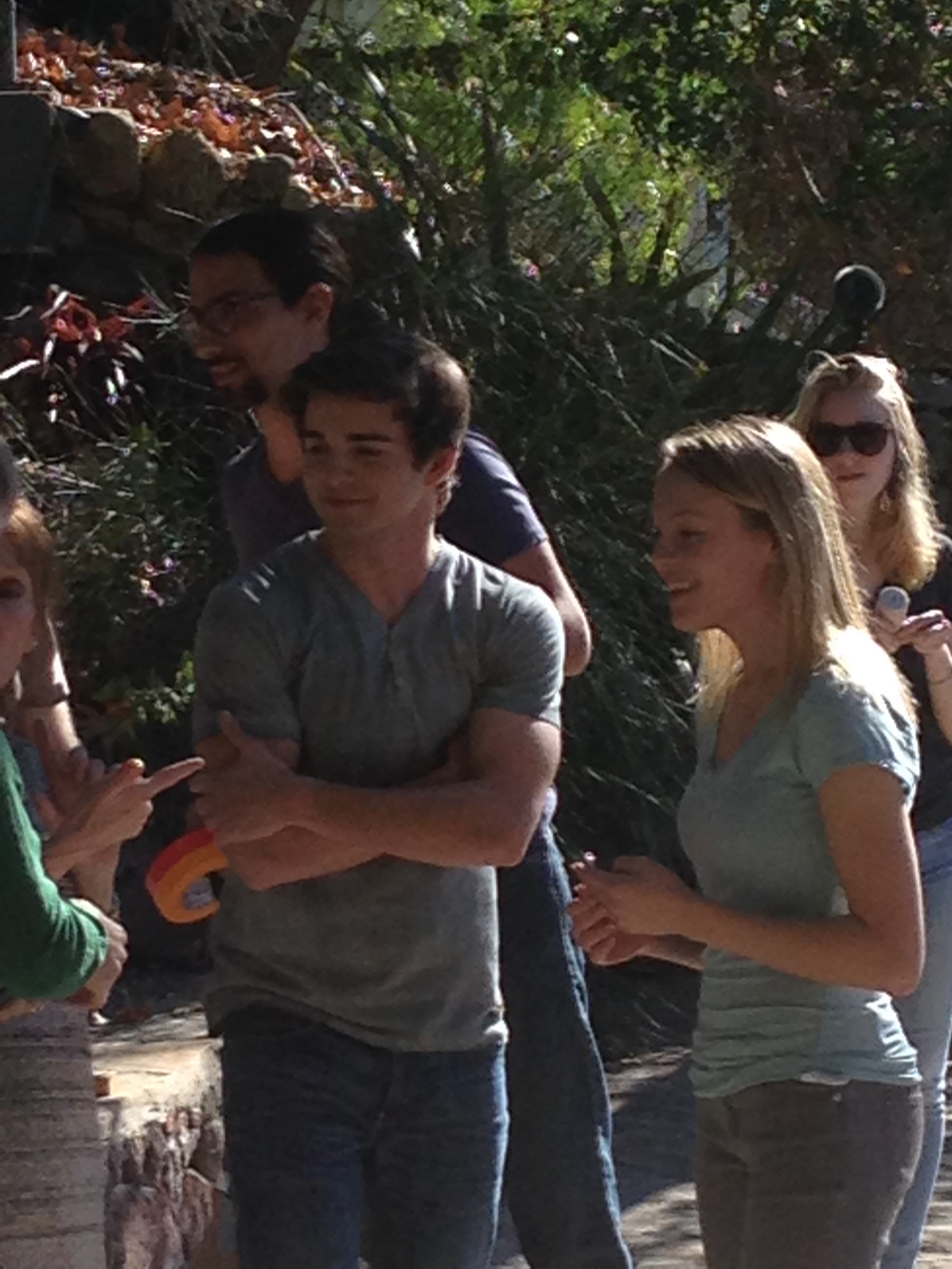 Alyssa Elle & Jack Griffo on the set of Those Left Behind.