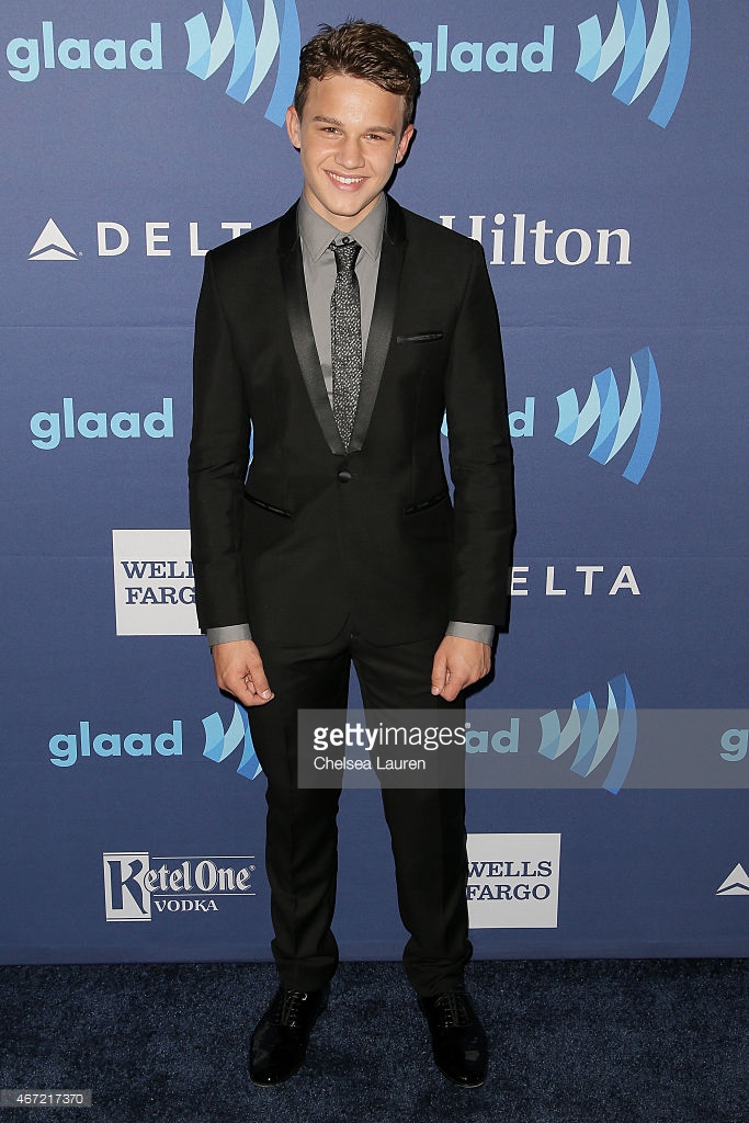 BEVERLY HILLS, CA - MARCH 21: Actor Gavin Macintosh arrives at the 26th annual GLAAD media awards at The Beverly Hilton Hotel on March 21, 2015 in Beverly Hills, California.