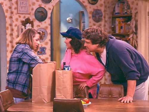 Still of John Goodman, Roseanne Barr and Alicia Goranson in Roseanne (1988)