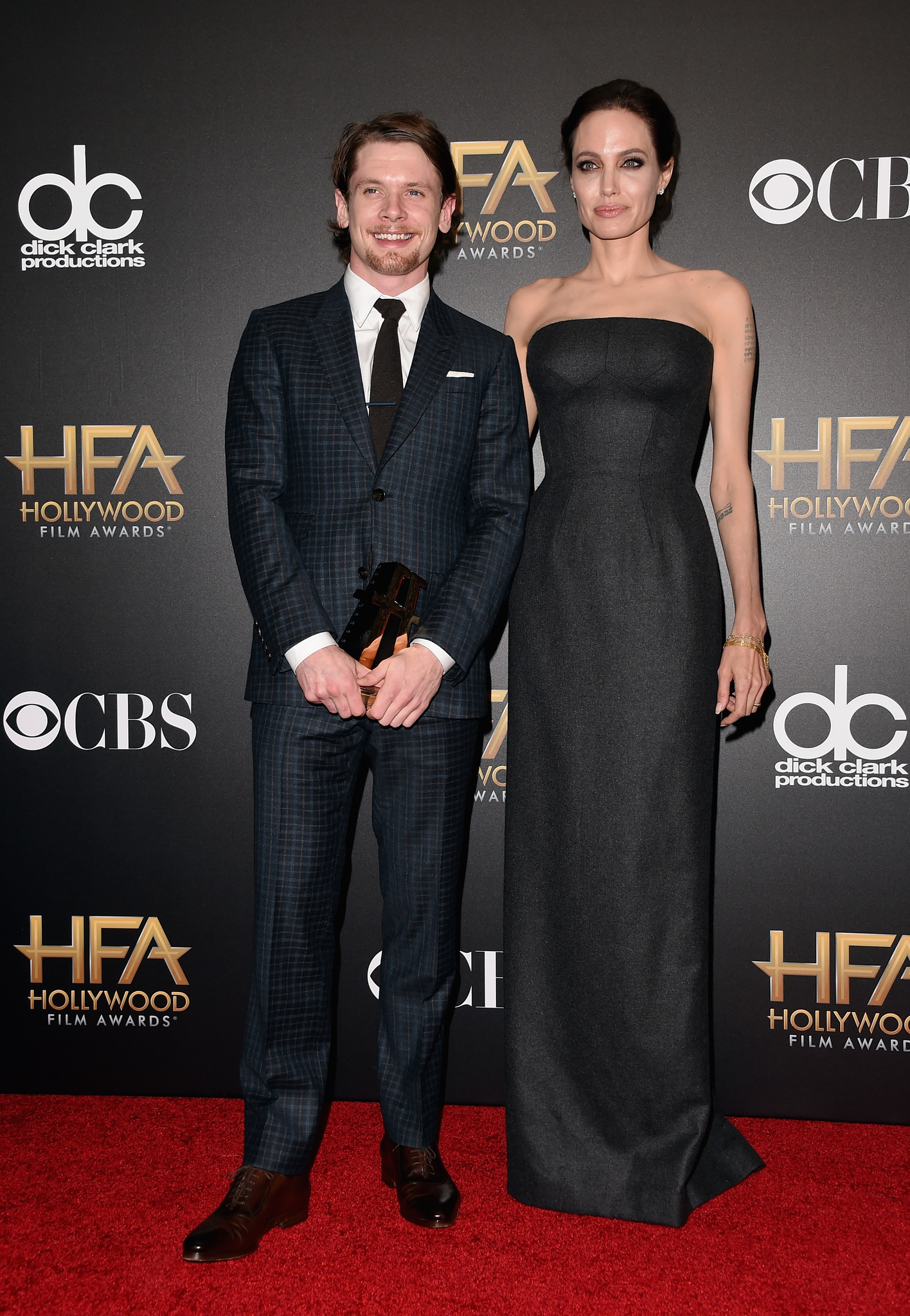 Angelina Jolie and Jack O'Connell at event of Hollywood Film Awards (2014)