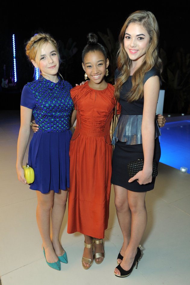 Amandla Stenberg with Kiernan Shipka and McKaley Miller - 10th Annual Teen Vogue Young Hollywood Party - September 27, 2012