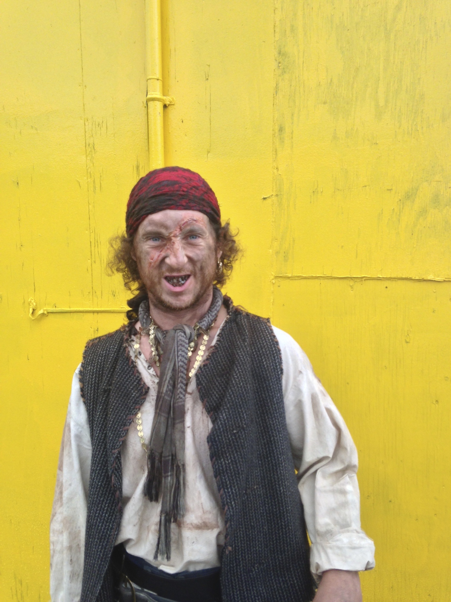 Pirate #2 (Kyle Mitchell) on the set of Beethoven's Treasure Tail - 2013.