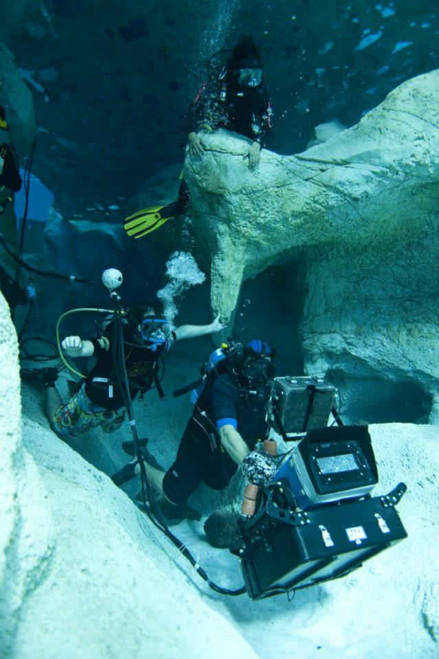 Carla Thexton - Safety Diver on the set of Sanctum