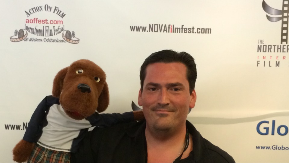 Allan The Dog with Steve Wright at The 2013 Action On Film Festival.