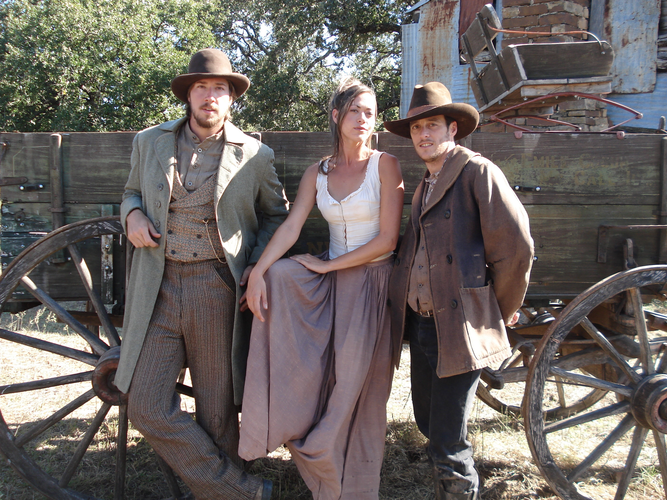 Director: Tanner Beard, Producer: Parisse Boothe, and Associate Producer: Brendan Wayne take time out to pose for the camera.