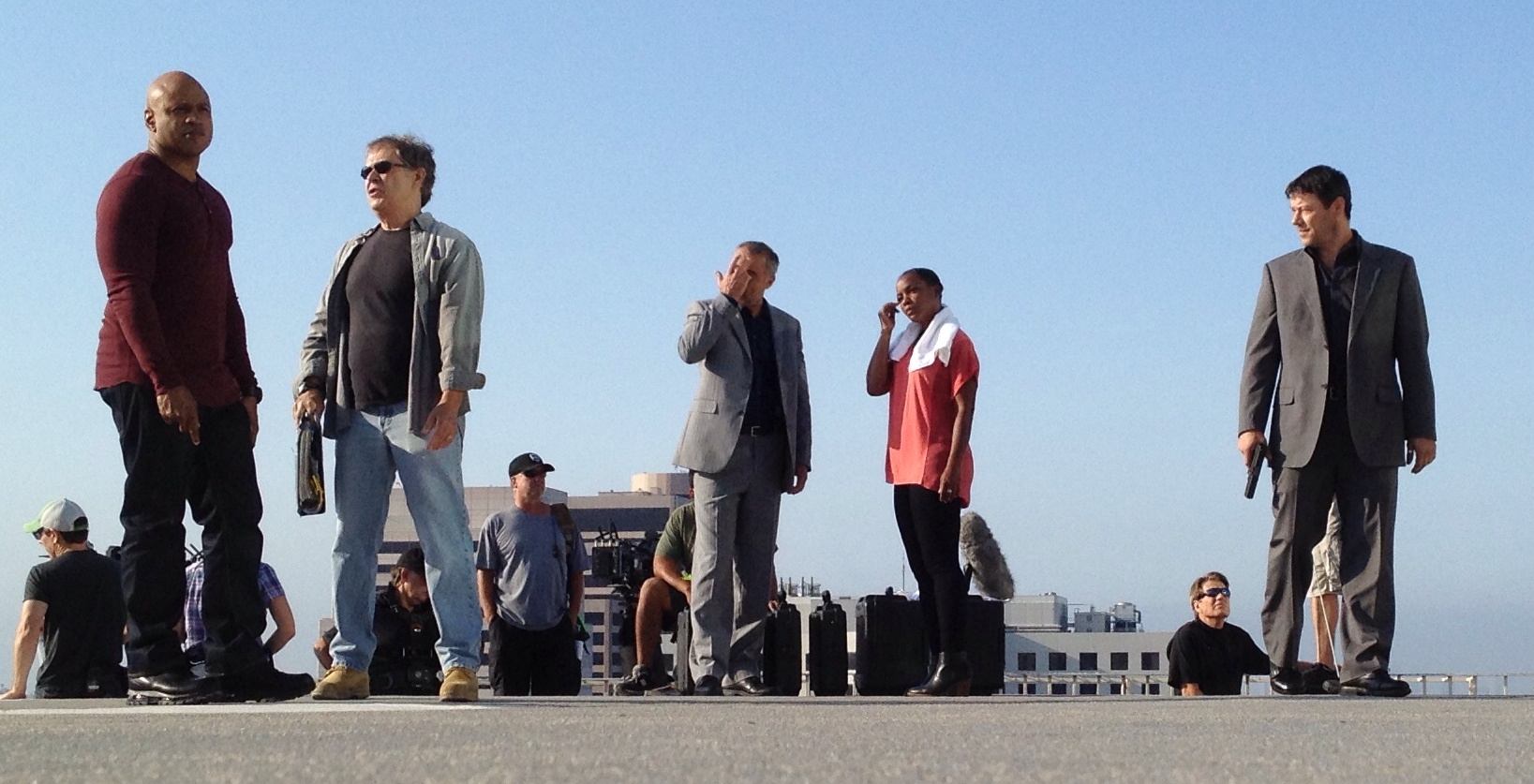 NCIS LA Season 5 premiere. Stand off scene.