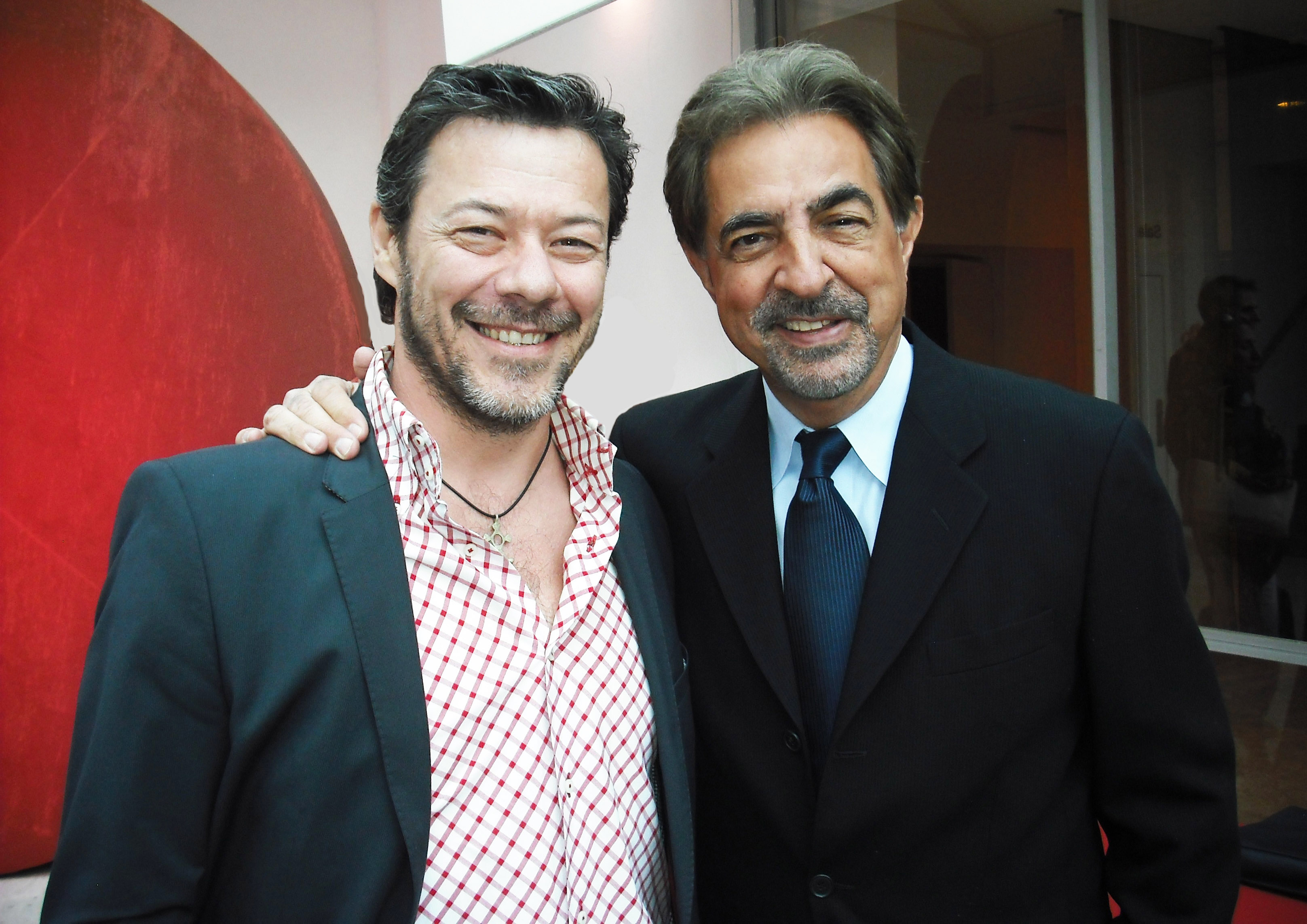 Massi Furlan with Joe Mantegna at Italian Cultural Institute.