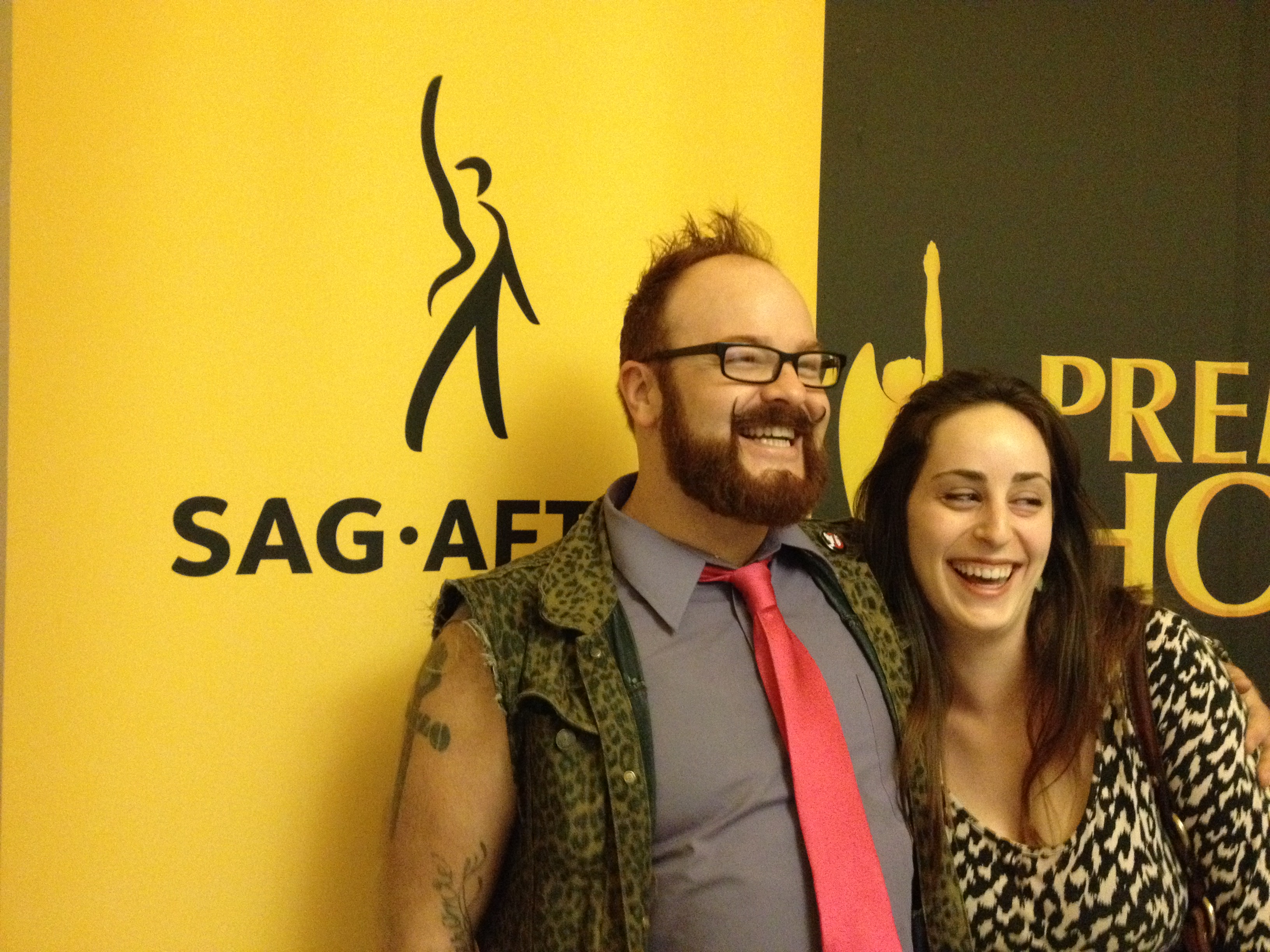 K. Harrison Sweeney with producer Erica Sklar at the 2015 SAG-AFTRA Awards