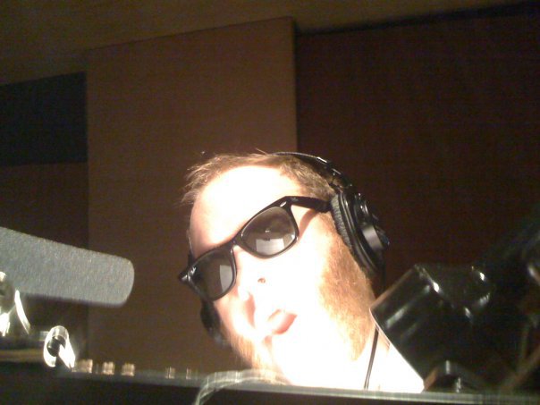 K. Harrison Sweeney recording dialogue for 