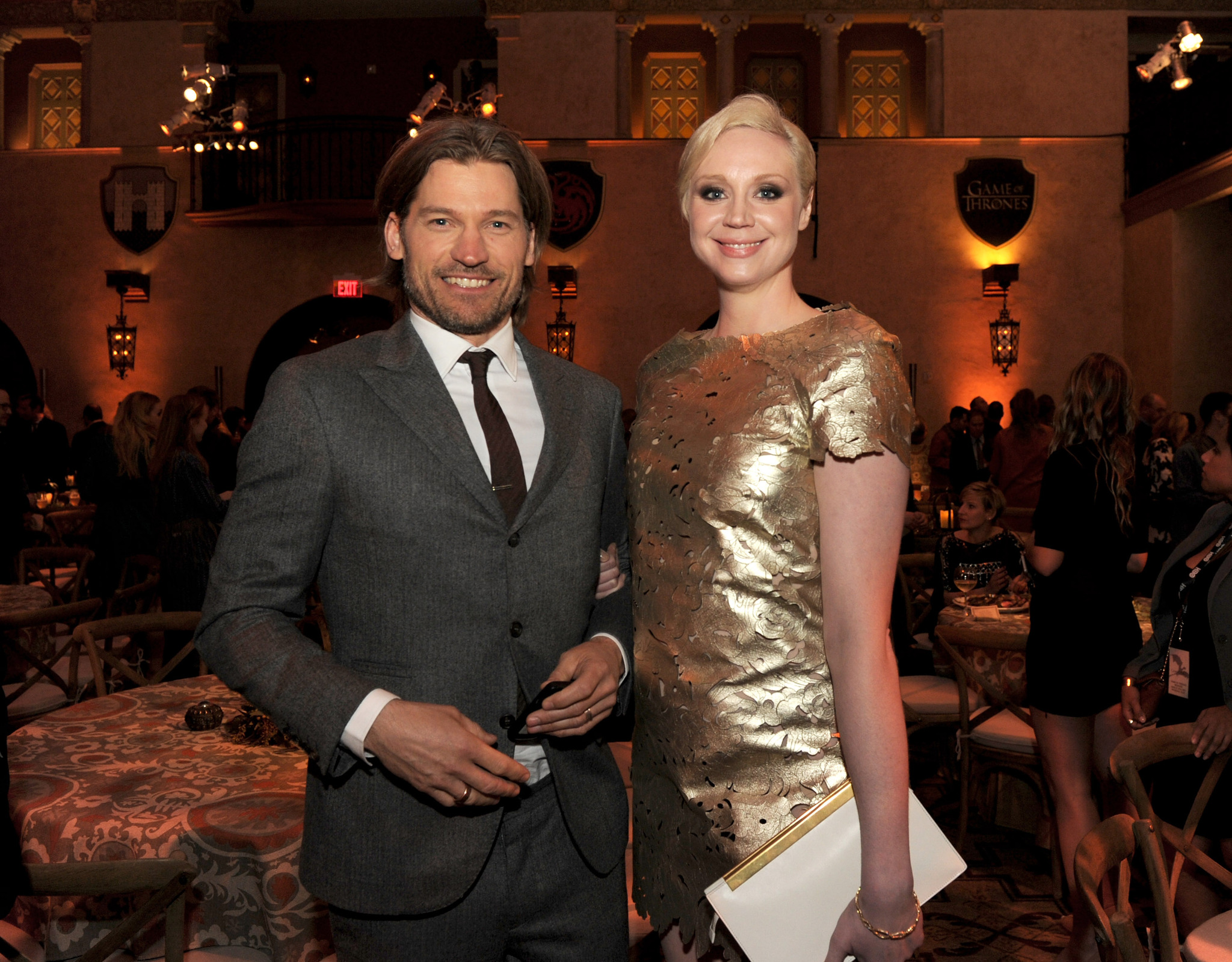 Nikolaj Coster-Waldau and Gwendoline Christie at event of Sostu karai (2011)