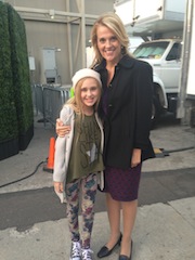 Emily and her fake mom on the set of Criminal Minds