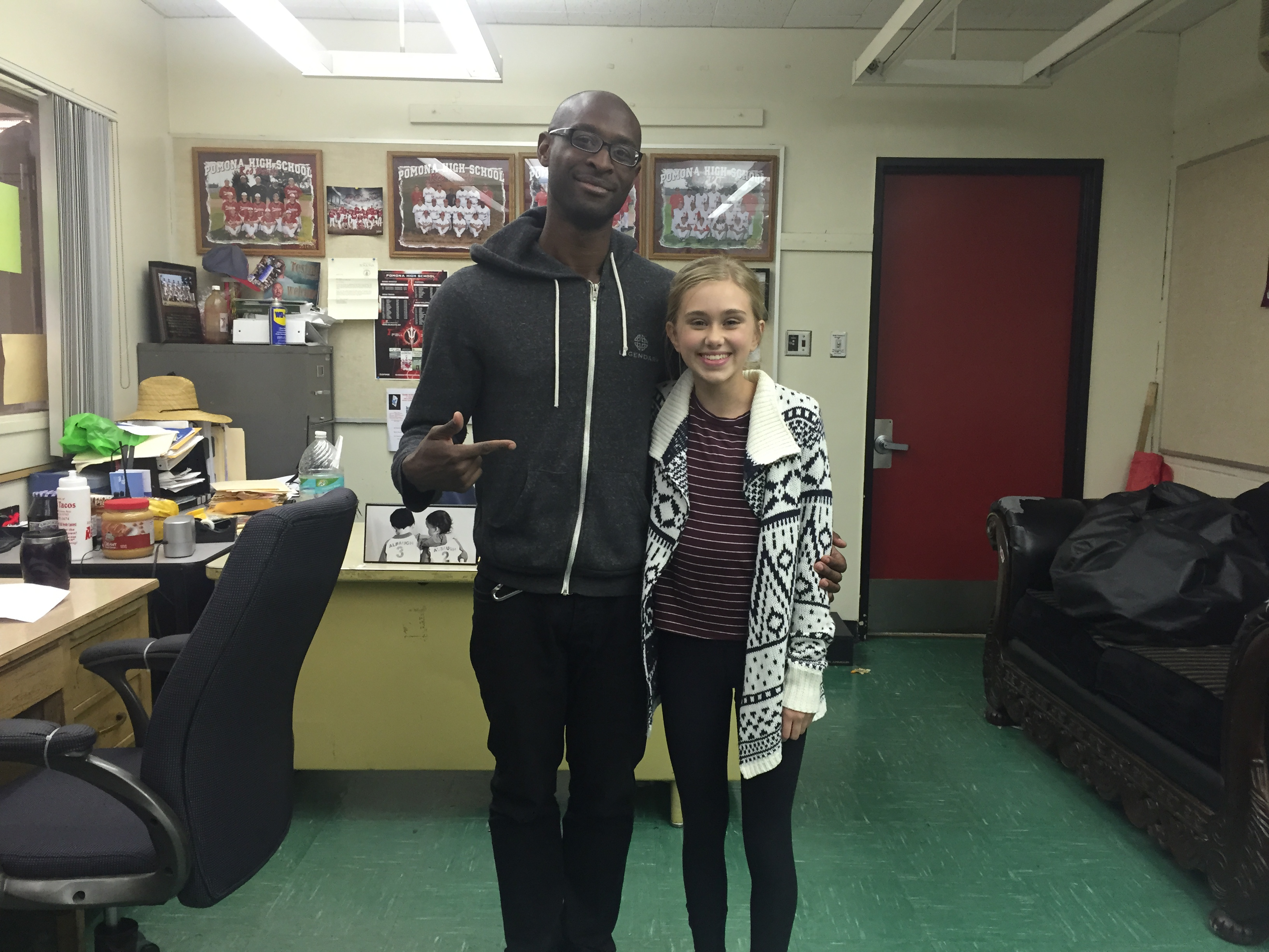 Emily with Julius Onah, director of Broken Arrows, Nov. 2015